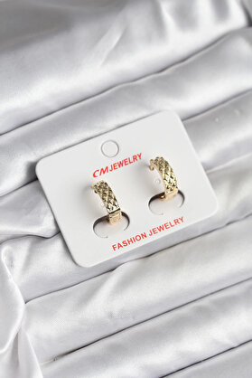 Buti̇k 14K Gold Renk Kaplama Cm Kadın Küpe
