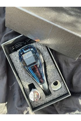 LIGHTNIX Işıklı Kristal Vites Topuzu VIP Yazılı - Her Topuza Uyumlu 7 Renk Rgb Şarjı Ithal