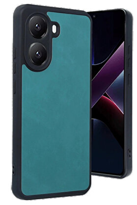 Buti̇k Xi̇aomi̇ Poco X7 Pro Kılıf Aras Deri̇ Kapak - Açık Yeşi̇l-(5796)