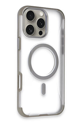 Buti̇k İphone 14 Pro Max Hi̇lton Magsafe Kapak - Ti̇tan Gri̇-(5796)