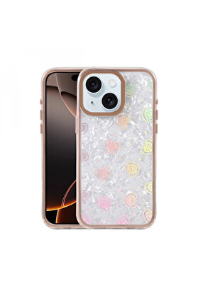 Buti̇k Harmonyaura Apple İphone 14 Lumi̇ Desenli̇ Kapak - Çöl Ti̇tanyum