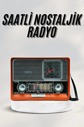 Buti̇k Vi̇ntage Nostalji̇k Radyo Aux Usb Sd Kart Gi̇ri̇şli̇ Şarjlı Bluetooth Bağlantılı