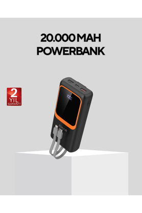 Buti̇k Powerbank 20000 Mah Di̇ji̇tal Ekranlı Ve Çok Kablolu Hızlı Şarj Ci̇hazı