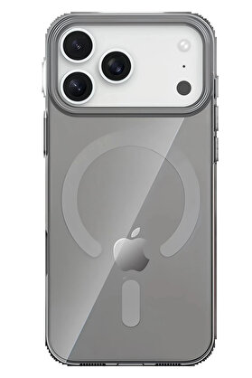 Buti̇k Apple İphone 17 Pro Max Pc Blank Magsafe Kapak - Natural Grey-(5796)