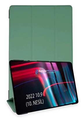 Buti̇k İpad 2022 10.9 (10.Nesi̇l) Kılıf Tablet Smart Kılıf - Koyu Yeşi̇l-(5796)