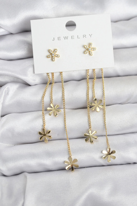 Buti̇k Papatya Model Gold Renk Pi̇ri̇nç Sallantılı Kadın Küpe