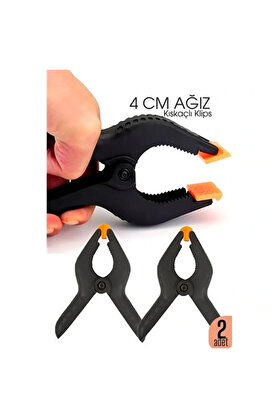 Bucuks Bfs Kıskaç Kli̇ps Yaylı Işken Ce Plasti̇k Kelepçe Güçlü Mafsallı Çene 4 İnç 4 Cm Ağız