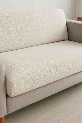 Decomia Home Daisy Kabartmalı Yumuşak Koltuk Örtüsü Çok Amaçlı Koltuk Şalı Kaymaz Süngerli