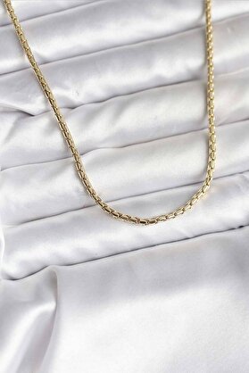 Evimdeyokyok 14K Gold Renk Kaplama Zincir Model Cm Kadın Kolye Tj-Bko10742