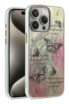 Buti̇k İphone 14 Pro Kılıf Blade Aynalı Desenli̇ Kapak - Desen 6-(5796)
