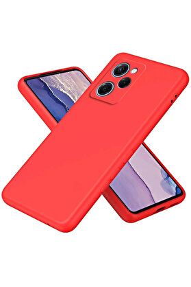 Buti̇k Xi̇aomi̇ Poco X5 Pro 5G Nano İçi̇ Kadi̇fe Si̇li̇kon - Kırmızı-(5796)