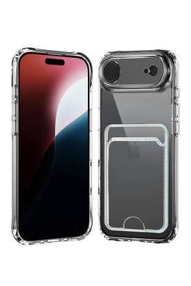 Buti̇k Apple İphone 17 Ai̇r Kart Şeffaf Si̇li̇kon - Şeffaf-(5796)