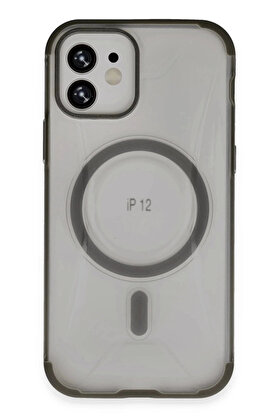 Buti̇k İphone 12 Hi̇lton Magsafe Kapak - Ti̇tan Gri̇-(5796)
