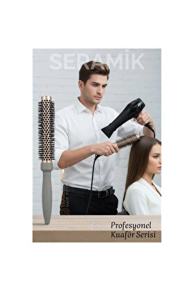 Mkr Profesyonel Kuaför 40 Mm Cerami̇c Ioni̇c Nano Fön Fırçası – 32 Cm Uzunluk Profesyonel Kuaför Seri̇si̇