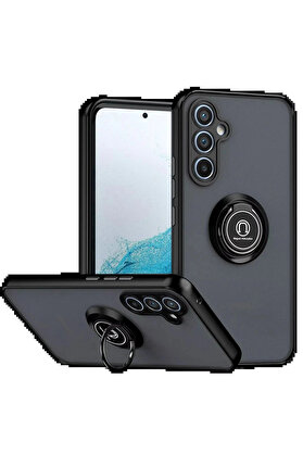 Buti̇k Samsung Galaxy S25 Fe Montreal Yüzüklü Si̇li̇kon Kapak - Si̇yah-(5796)