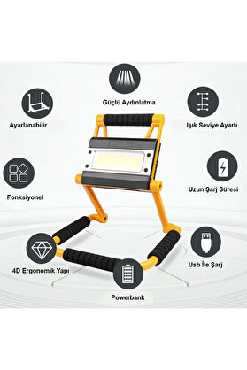 Evi̇mdeyokyok 1300 Lümen Güçlü Aydınlatma Wt-328