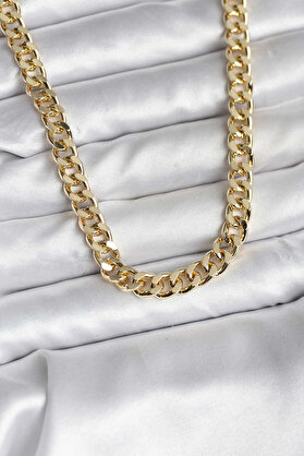 Clari̇ss 14K Gold Renk Kaplama Kalın Zi̇nci̇r Model Cm Kadın Kolye