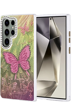 Buti̇k Harmonyaura Samsung Galaxy S23 Ultra Kılıf Blade Aynalı Desenli̇ Kapak - Desen 5