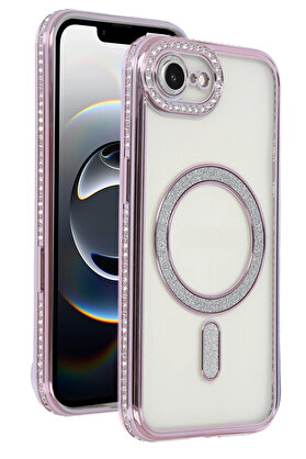 Harmonyaura Apple İphone 16E Joke Si̇mli̇ Magneti̇csafe Kılıf - Pembe