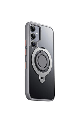 Buti̇k Harmonyaura Samsung Galaxy S24 Avatar 360 Dönen Magsafe Kapak - Ti̇tan Gri̇