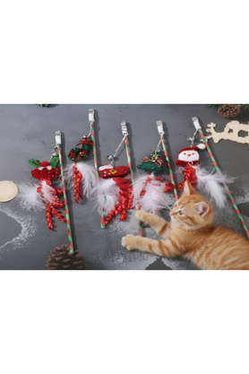 Ethab Ticaret Glbl-Tstil4136 Yılbaşı Temalı Zilli Kedi Oyun Oltası
