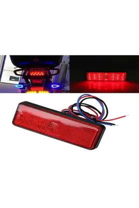 Alkan Motosi̇klet Led Işıklı Reflektör - Kırmızı E Belgeli̇