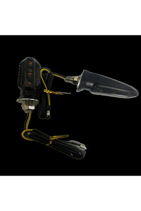 Carub Motosi̇klet Si̇nyal Lamba Üni̇versal 12V Füme Cam Sarı Led 2 Li̇