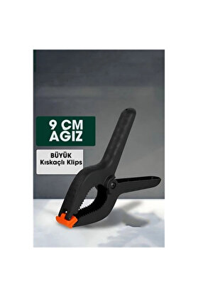 Buti̇k Kıskaç Kli̇ps Yaylı Işken Ce Plasti̇k Kelepçe Güçlü Mafsallı Çene 9 İnç 9 Cm Ağız