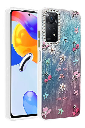 Buti̇k Harmonyaura Xi̇aomi̇ Redmi̇ Note 12 Pro 4G Kılıf Blade Aynalı Desenli̇ Kapak - Desen 4