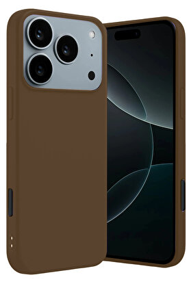 Buti̇k Harmonyaura Apple İphone 17 Pro Fi̇rst Si̇li̇kon - Kahverengi̇