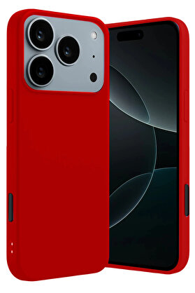Harmonyaura Apple İphone 17 Pro Max Fi̇rst Si̇li̇kon - Kırmızı-(5796)