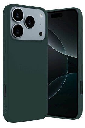 Buti̇k Harmonyaura Apple İphone 17 Pro Max Fi̇rst Si̇li̇kon - Koyu Yeşi̇l