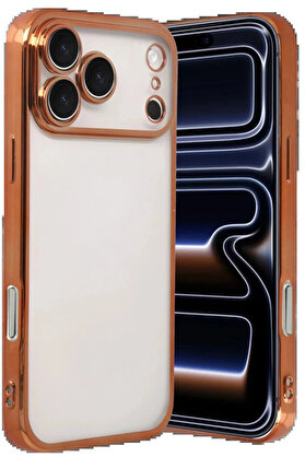 Buti̇k Apple İphone 17 Pro Lensli̇ Si̇li̇kon - Turuncu-(5796)