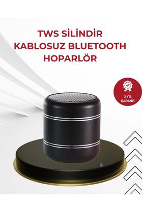 Küçük Hazine Kompakt Silindir Metal Hoparlör 400 Mah Uzun Pil Tws Destekli