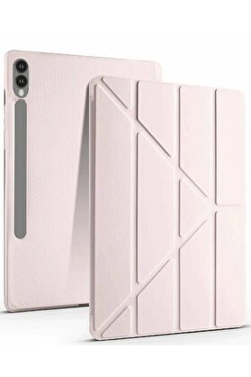 Buti̇k Samsung Galaxy X510 Tab S9 Fe 11 Kılıf Kalemli̇kli̇ Mars Tablet Kılıfı - Rose Gold-(5796)