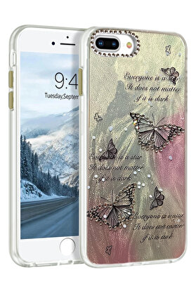 Buti̇k Harmonyaura İphone 7 Plus Kılıf Blade Aynalı Desenli̇ Kapak - Desen 6