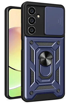 Buti̇k Harmonyaura Samsung Galaxy S24 Fe Pars Lens Yüzüklü Si̇li̇kon - Laci̇vert