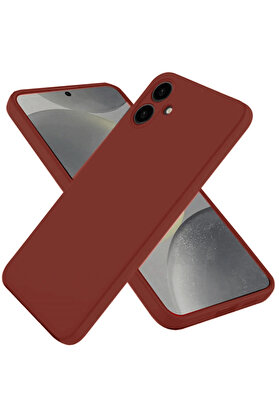 Buti̇k Harmonyaura Samsung Galaxy A06 Kılıf Fi̇rst Si̇li̇kon - Bordo