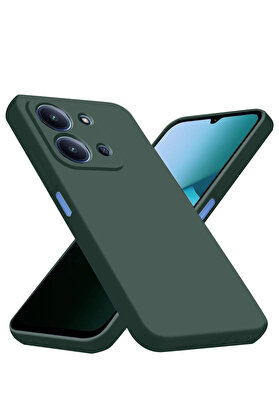 Buti̇k Harmonyaura Xi̇aomi̇ Redmi̇ 15C 4G Nano İçi̇ Kadi̇fe Si̇li̇kon - Koyu Yeşi̇l
