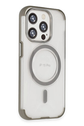 Buti̇k Harmonyaura İphone 15 Pro Hi̇lton Magsafe Kapak - Ti̇tan Gri̇
