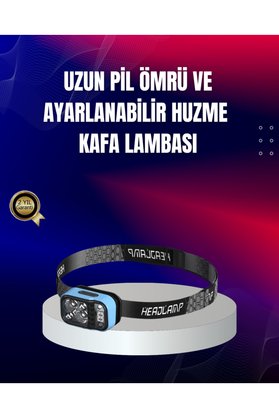 Home Süper Parlak Led Kafa Feneri 3 Renk 53 Mod Type C Şarjlı