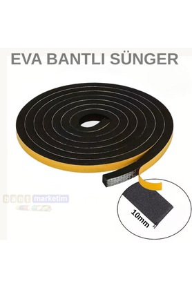 Evi̇mdeyokyok Eva Neopren Conta Sünger Bantlı Sızdırmazlık Bandı 10Mm Kalınlıkta 10Mmx10Mt
