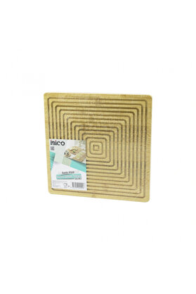 Go İthalat Kare Çi̇ft Taraflı=Düz - Kanallı Ahşap Bambu Sunum Tepsi̇ 28X28Cm (5324)