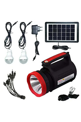 Evi̇mdeyokyok Solar Güneş Enerji̇li̇ Fener Işıldak Led Ampül Wt-315
