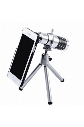Evimdeyokyok İphone5,5S,İphone4.4S Için Alüminyum 14X Optik Zoom Yakından Görüntü Çekme Dürbün