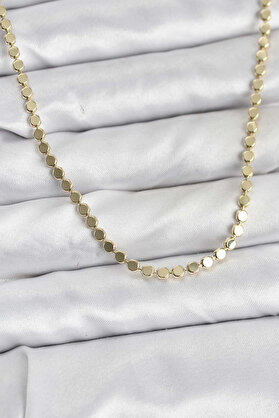 Buti̇k 316L Çeli̇k Zi̇nci̇r Gold Renk Ezme Zi̇nci̇r Model 45 Cm Kadın Kolye