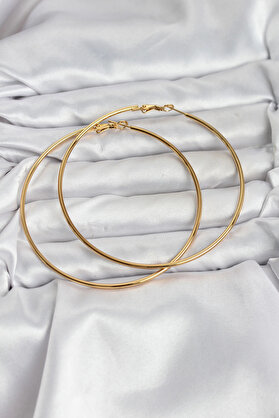 Buti̇k 316L Çeli̇k Gold Renk 75 Mm Halka Küpe