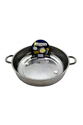 Go İthalat No-2 - 28Cm Basık Süzek Metal Süzgeç (5324)