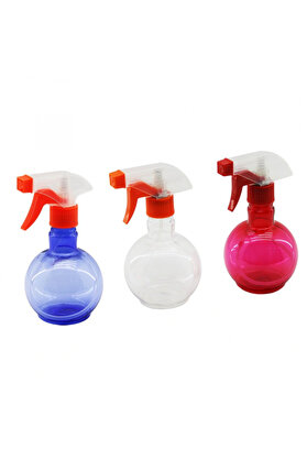 Posy 350Ml Renkli̇ Şeffaf Tombul - Plasti̇k Boş Sprey Püskürtücü Şi̇şe (5324)