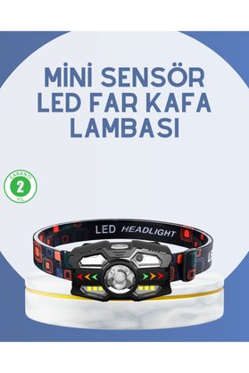 Home El Sensörlü Led Far Suya Dayanıklı Şarjlı Kafa Lambası